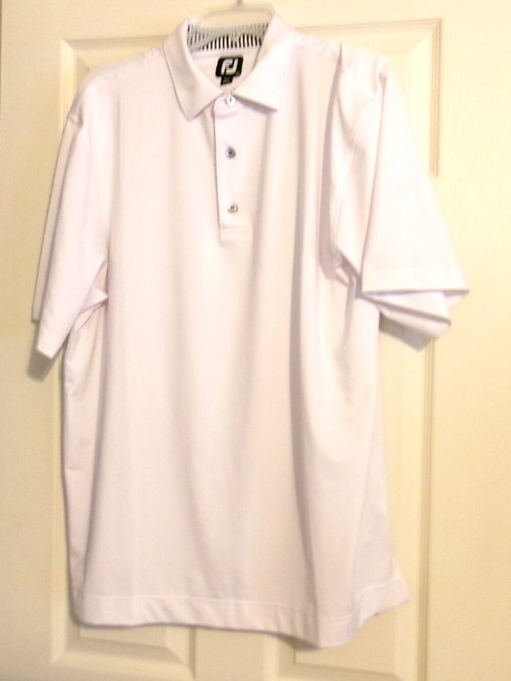 FOOTJOY FJ  White Polo Golf Shirt Size L  Excellent